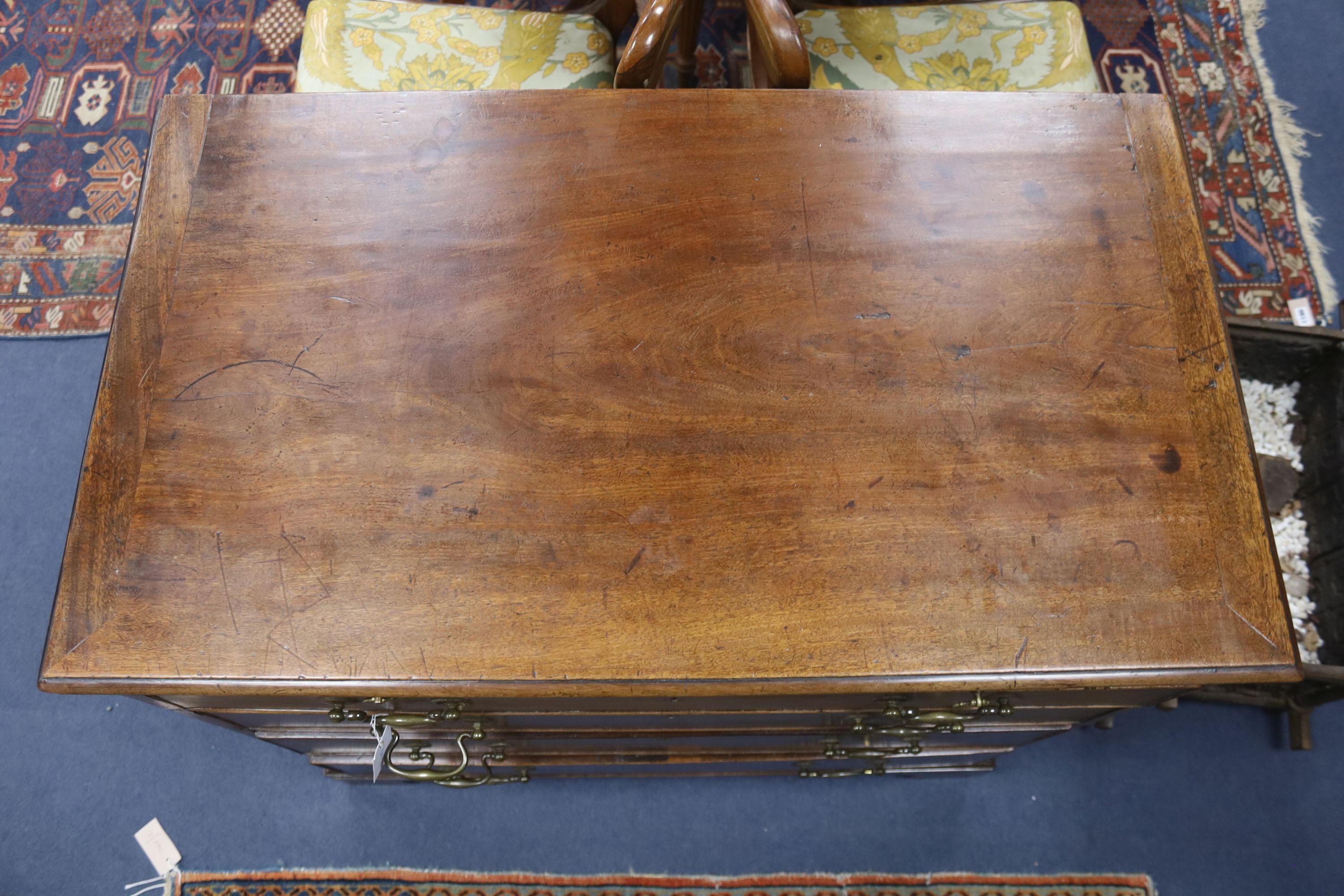 A George III mahogany chest fitted slide, width 86cm, depth 48cm, height 85cm